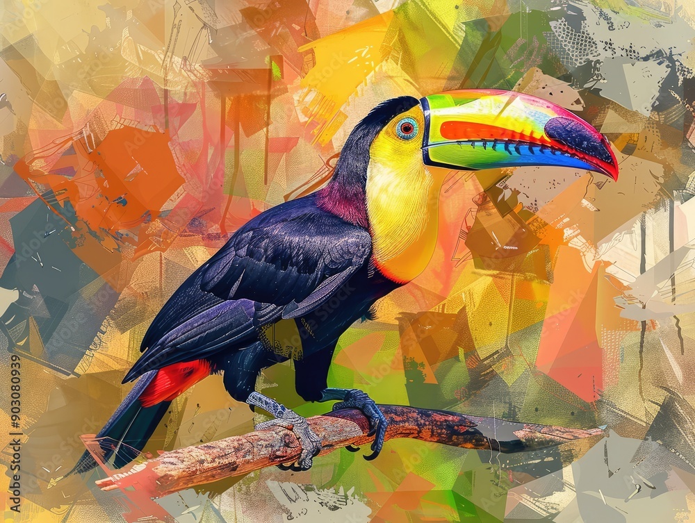 Canvas Prints toucan on a tree