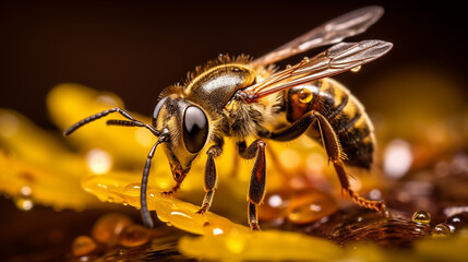 Fototapeta premium macro photo, polarizing bee