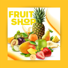 Orange sale poster template