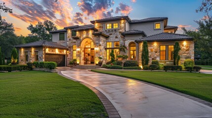 Luxury Home at Dusk