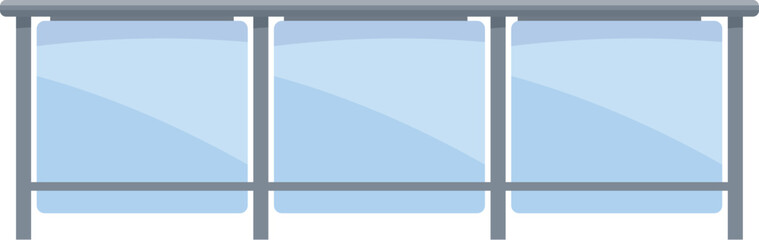 Obraz premium Modern glass balcony with metal railing providing safety and style