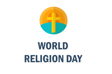 Fototapeta premium World Religion Day emblem. Bold colors, simple shapes. World Religion Day emblem. Bold colors, simple shapes.