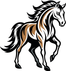 Obraz premium A Nice Horse tattoo silhouette silhouette art illustration