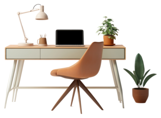 PNG Desk furniture computer laptop.