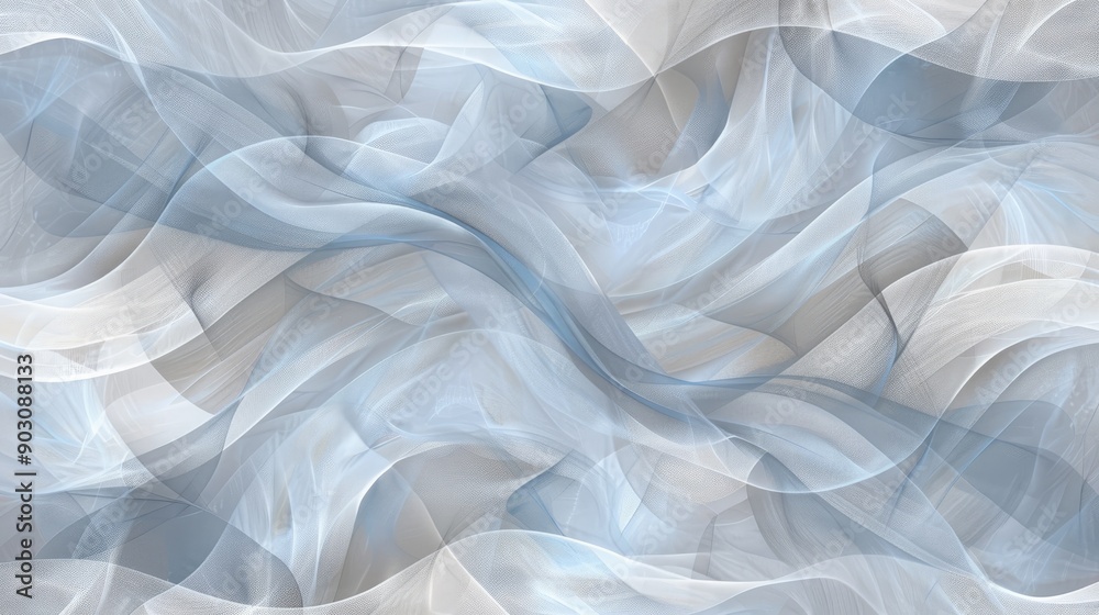 Fototapete abstract baby blue and pale gray line patterns creating a seamless design on a dove gray backdrop.