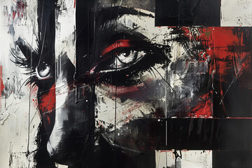 abstract face of a woman