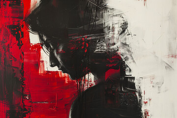 a woman turning away