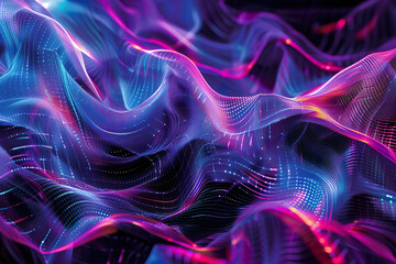 Fototapeta premium A colorful, abstract image with red, blue, and green swirls.