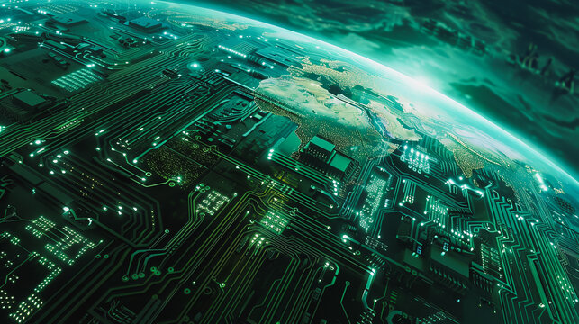 abstract Network electronic circuit concept background with dots connected by lines, abstract communication, innovation future tech data, internet network.