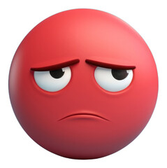 Fototapeta premium PNG Anthropomorphic frustration displeased emoticon.