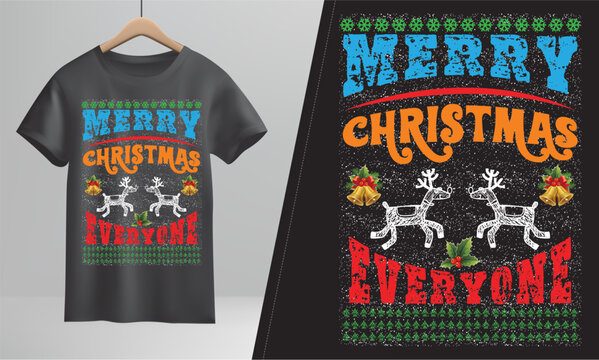 Merry Christmas Everyone Vector T-Shirt Design