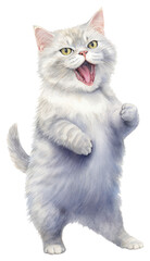 Fototapeta premium PNG Drawing mammal animal kitten.