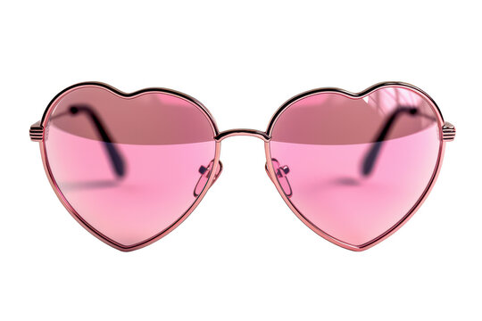 Stylish Heart Shaped Pink Sunglasses with Retro Vibes and Fun Accessories