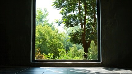   A window displaying a forest view with a centered tree