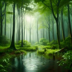 Obraz premium forest in the morning