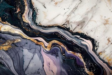 Abstract marble mural wallpaper, Generative AI