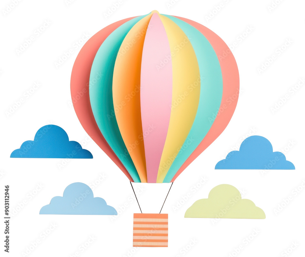 Wall mural PNG Hot air balloon aircraft vehicle transportation.