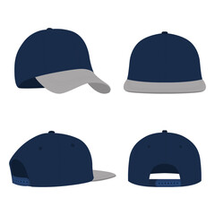 Modern men's hat illustration template