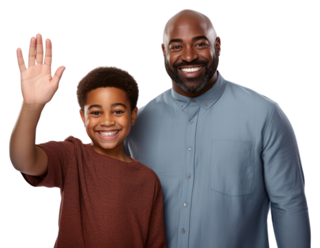 PNG Happy African American father and son portrait adult child.