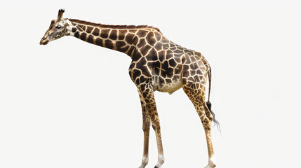 Naklejka premium giraffe on white background isolated