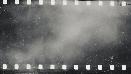 Vintage 35mm Film Strip with Dust and Scratches. Blank Cinematic Frame for Retro Photography and Film Editing Projects
