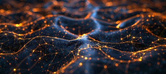 Intricate 3D Visualization of Brain's Neural Network with Glowing Pathways and Nodes for Scientific Exploration