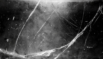 Abstract Background Featuring Intricate White Scratches and Splatter Patterns on a Dark, Grunge Textured Surface
