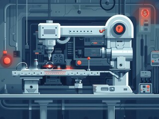 Fototapeta premium Precision engineering with 3D printing, high-tech manufacturing, industrial applications