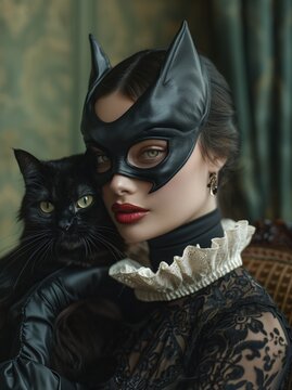 super hero&iuml;ne femme chat
