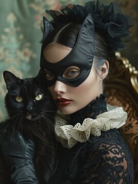 super hero&iuml;ne femme chat