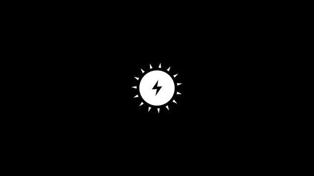 sunlight hydro Power icon, solar energy sunlight icon, energy of sun, solar energy icon.