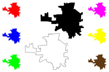 Kropyvnytskyi City (Ukraine) map vector illustration, scribble sketch City of Yelisavetgrad, Zinovyevsk, Kirovo or Kirovohrad map