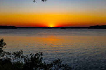 Sunset at Degray Lake State Park.