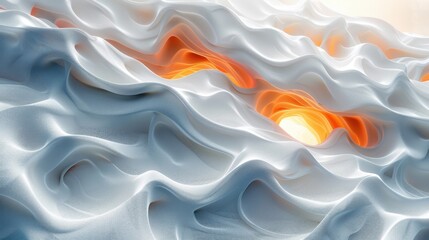 3D abstract multicolored background in the form of waves.