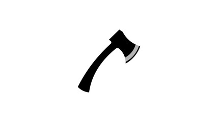 Vector illustration of cartoon axe in minimalist style