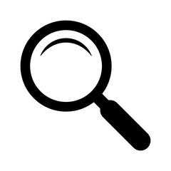 Magnifying glass icon, magnifier or loupe sign. Web search icon.