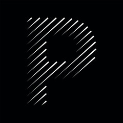 Bisty Logo combine with letter P vector template