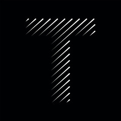 Bisty Logo combine with letter T vector template