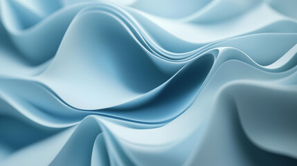 Obraz premium 青の3Dの波の背景