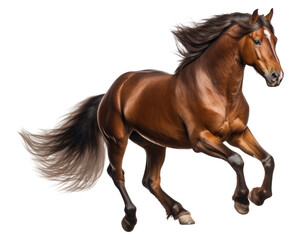 Obraz premium PNG Stallion jumping mammal animal.