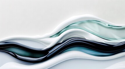   Close-up of white and black object with wave design on its surface