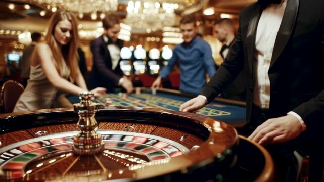 people playing roulette in casino
