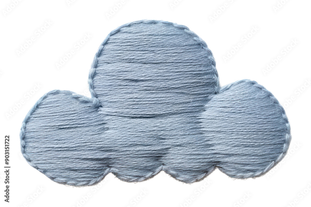 Wall mural PNG Embroidery pattern cloud creativity.