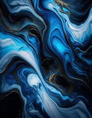 Obraz premium abstract marble texture in white, blue and black 8