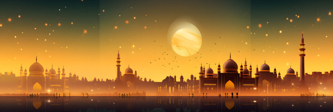 Celebrating the End of Ramadan: The Joyful and Devout Essence of Eid Mubarak Captured in an Image