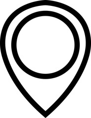 Location map pointer markers pin icon in line. vector for apps and website. symbol of Pin Point Logo can be used for check the position Map pointer isolated on transparent background.