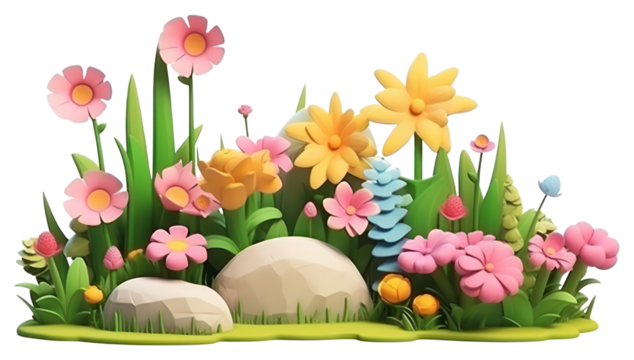 PNG Cartoon flower plant petal.