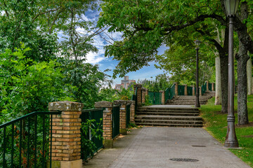 wooden bridge in the park