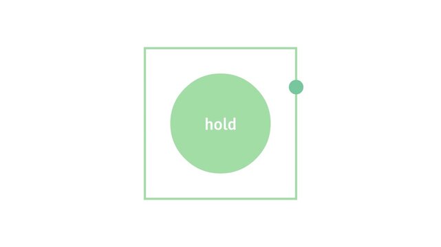 Box breathing exercise, a simple method for stress reduction and relaxation. The animation demonstrates the four steps: inhale, hold, exhale, and hold, each for a count of four. 