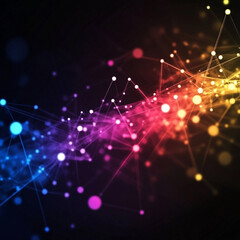 Fototapeta premium Abstract technology background. Blue virtual technology background with lines and grids